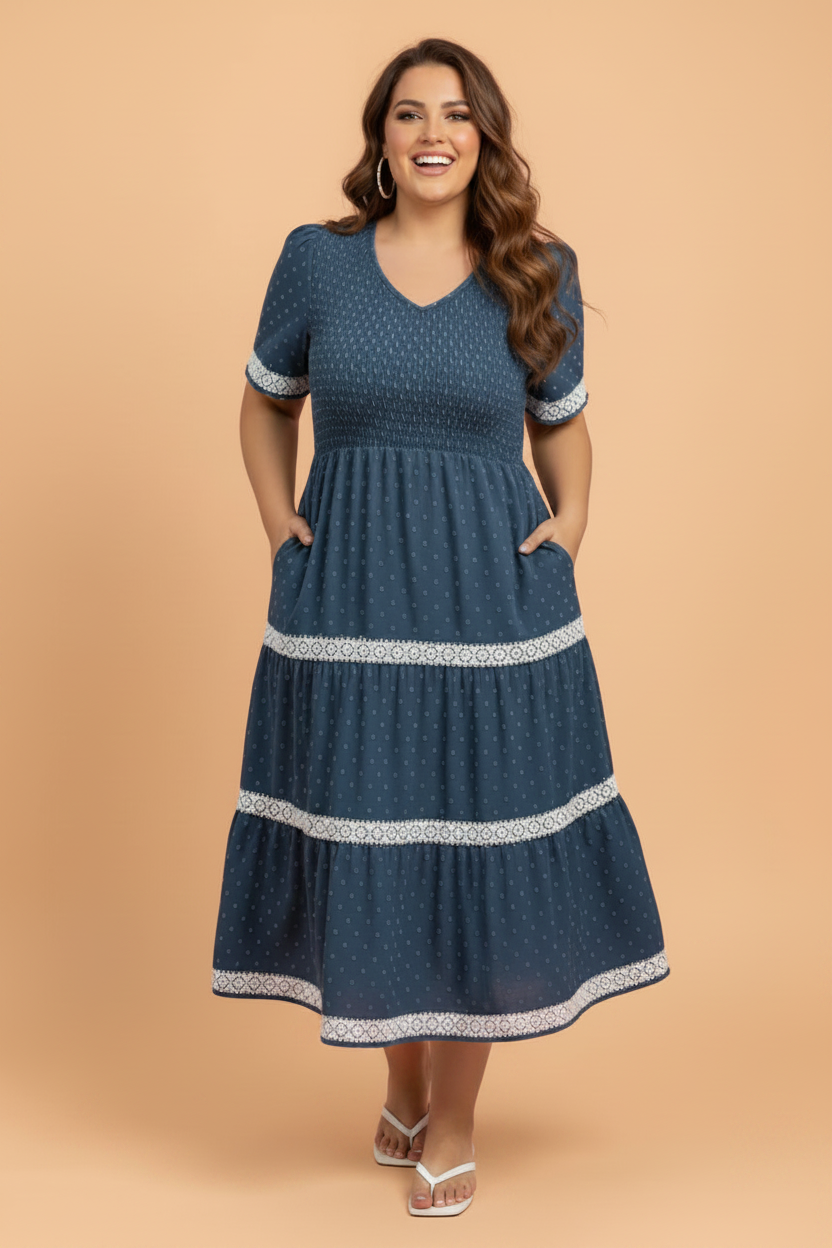 The Savannah Swiss Dot Dress