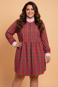 The Holly Mae Plaid Holiday Dress