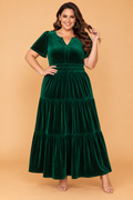 The Evergreen Velvet Maxi Dress