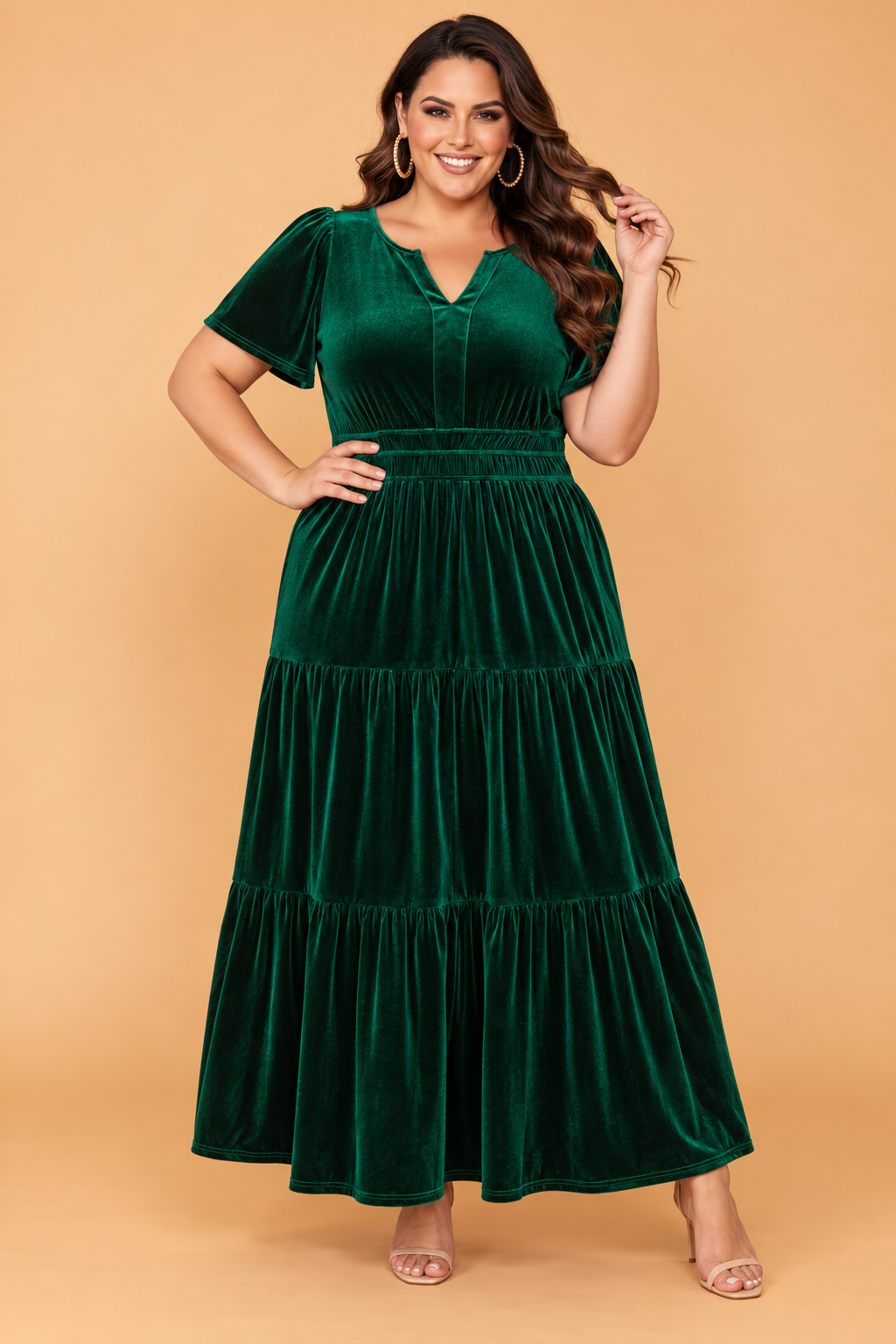 The Evergreen Velvet Maxi Dress