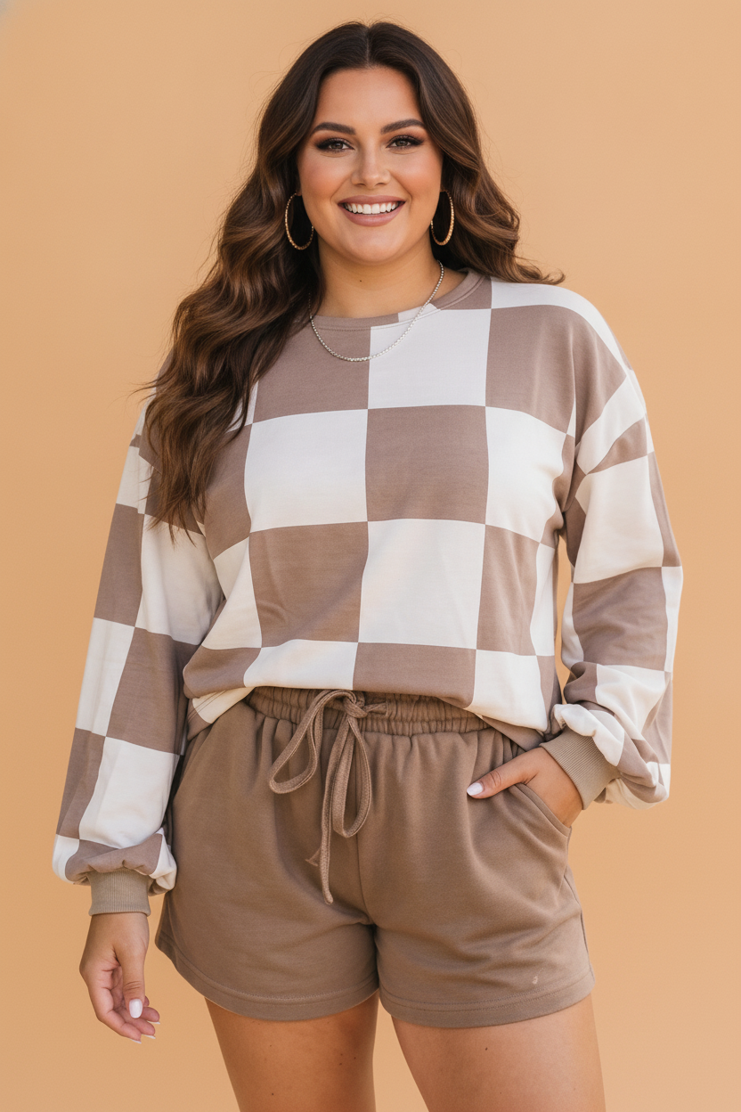 The Chloe Checker Lounge Set