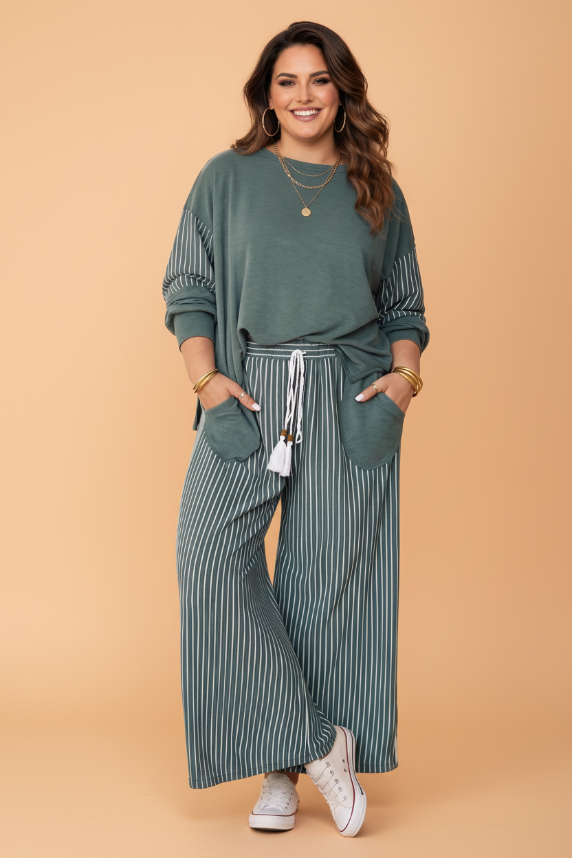 The Brielle Striped Lounge Set