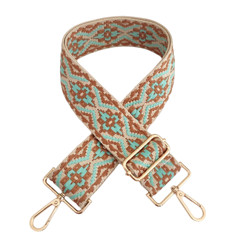 The Mint & Beige Medallion Bag Strap
