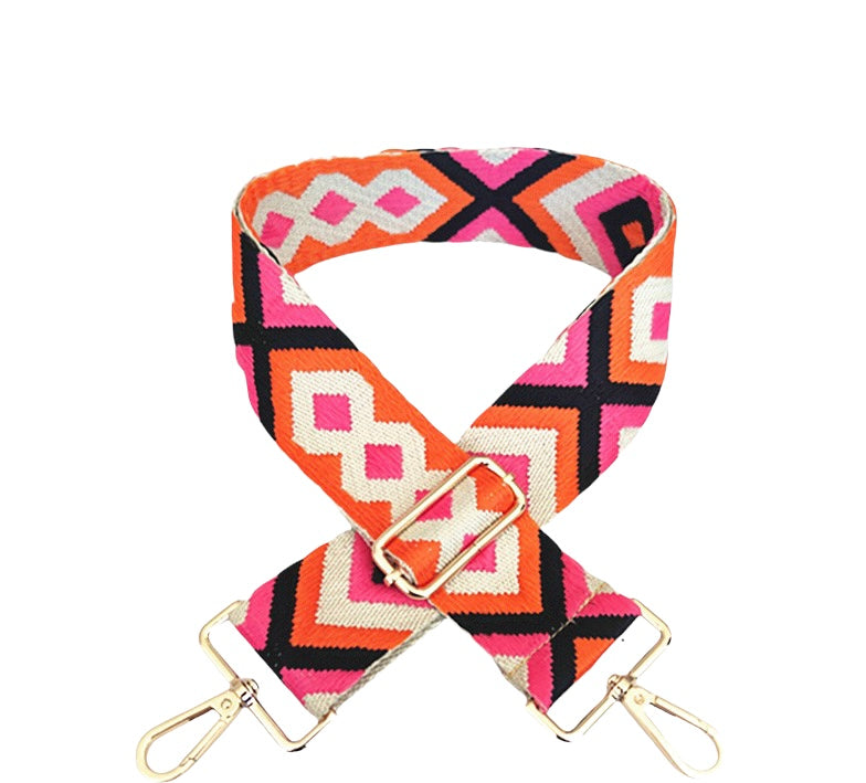 Pink & Orange Boho Bag Strap