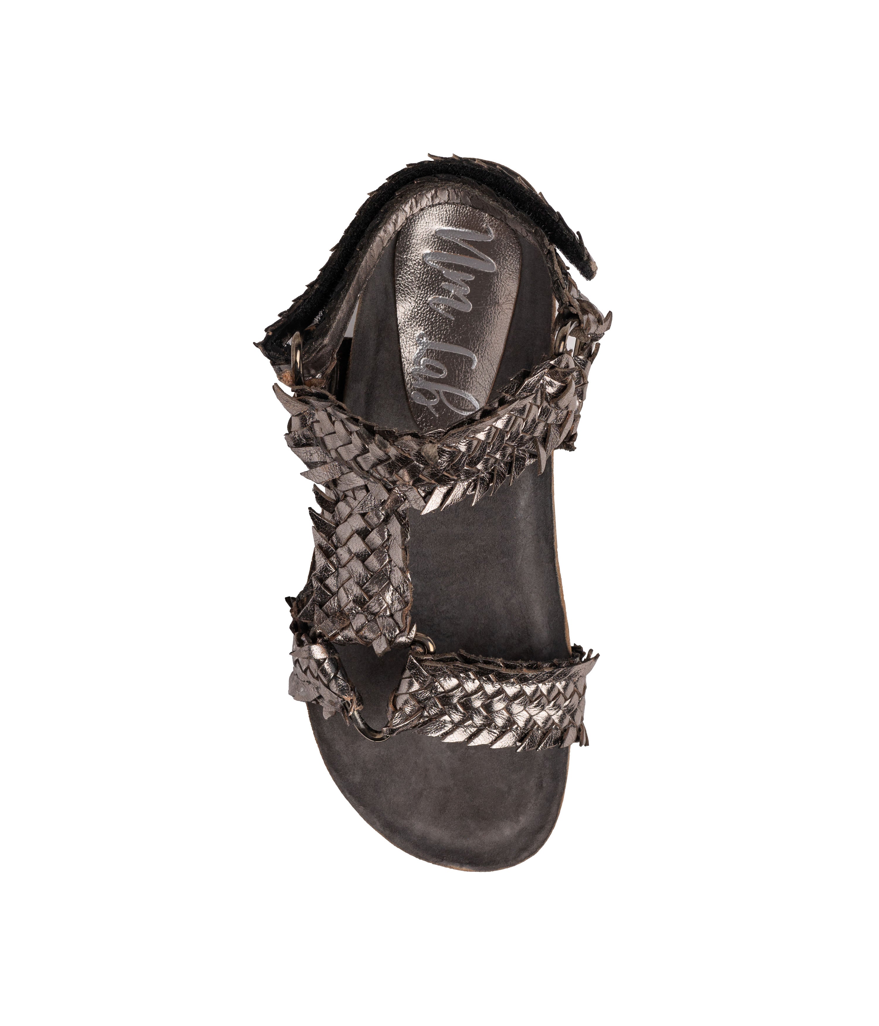The Indie Woven Sandal in Pewter