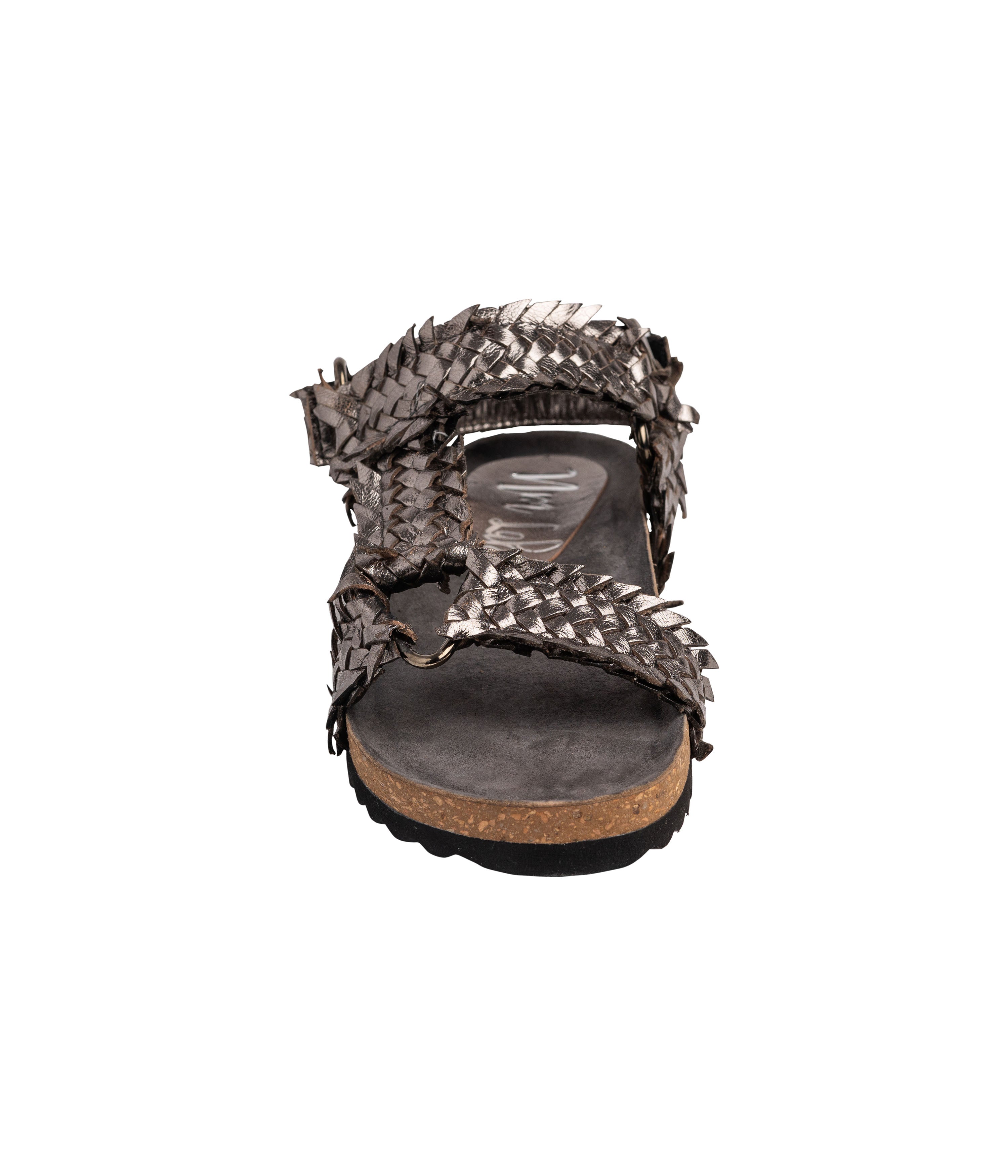 The Indie Woven Sandal in Pewter