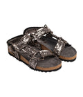 The Indie Woven Sandal in Pewter