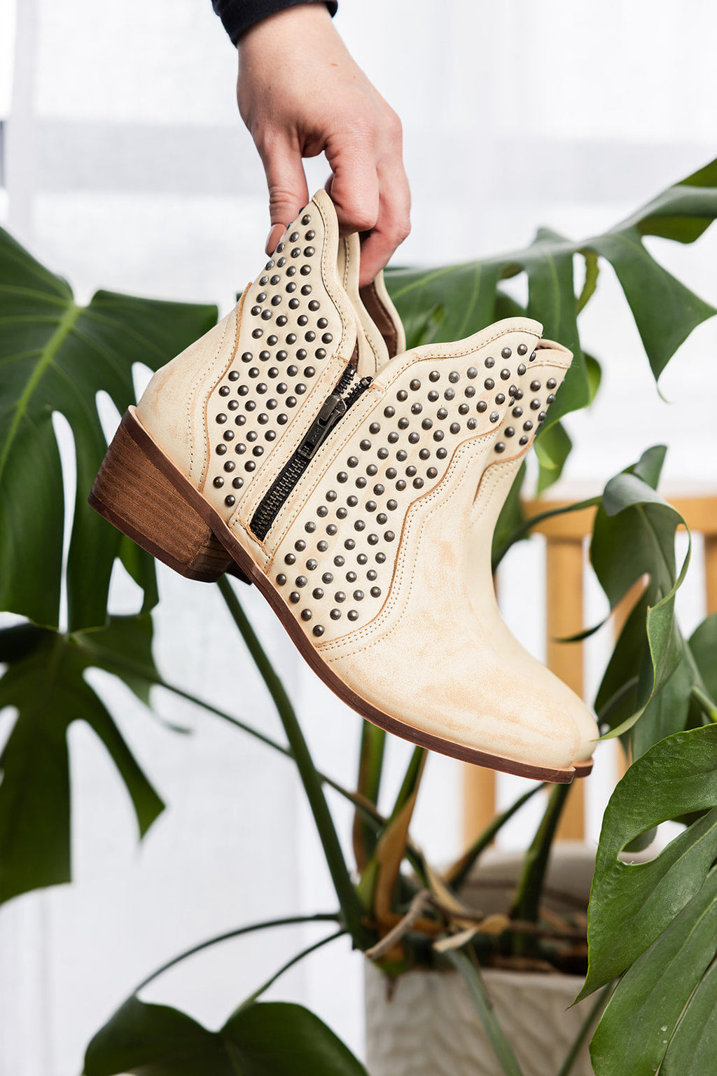The Nailed It Ankle Boot in Cream