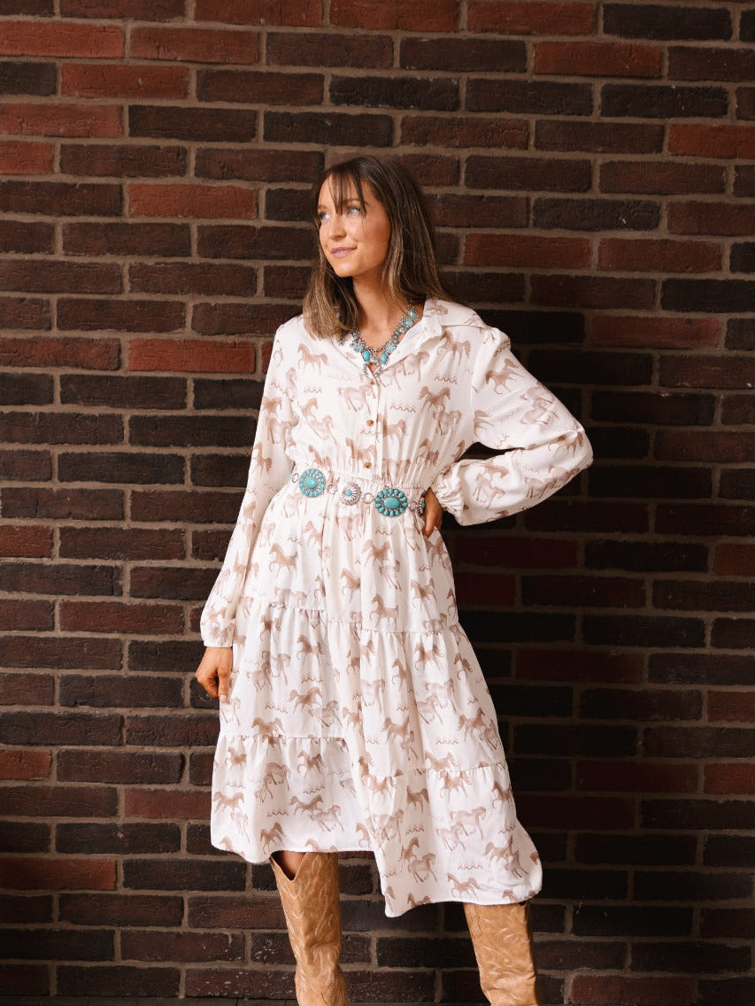 The Tatum Horse Print Dress