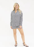 The Sutton Stripe Button Up Top