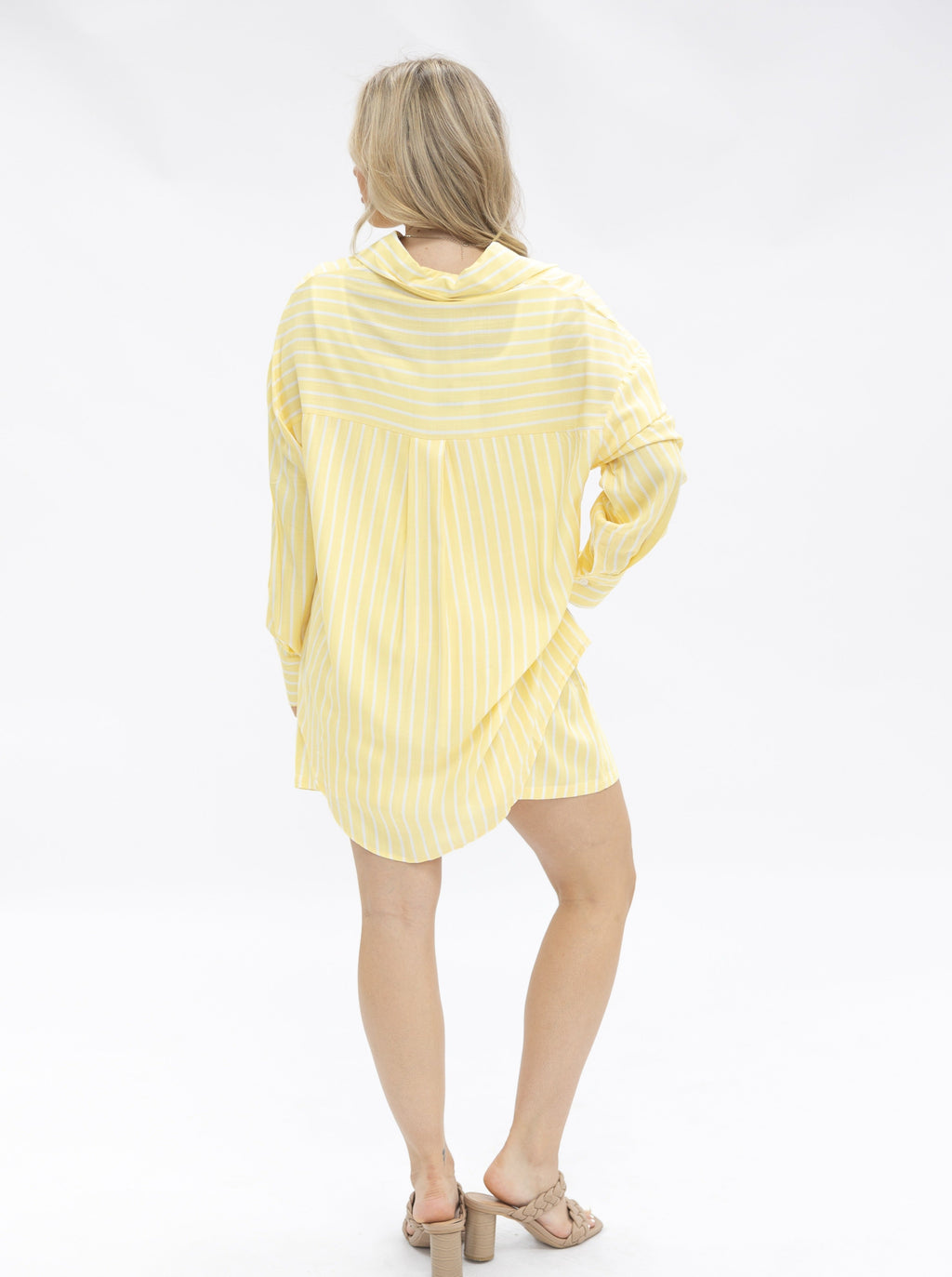 The Lemonade Stripe Button Up Top