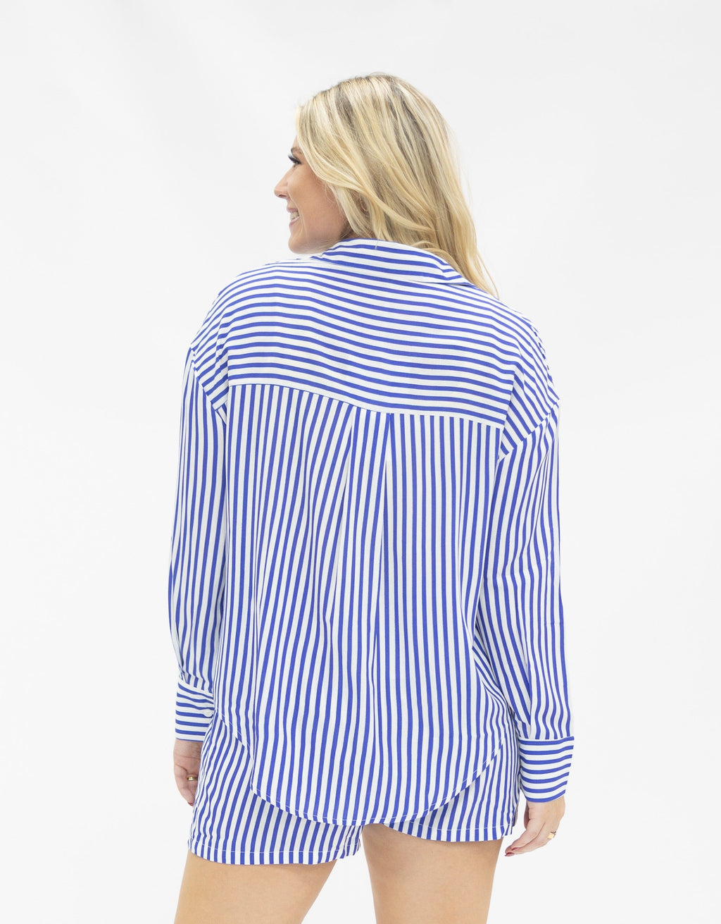 The Nantucket Stripe Button Up Top