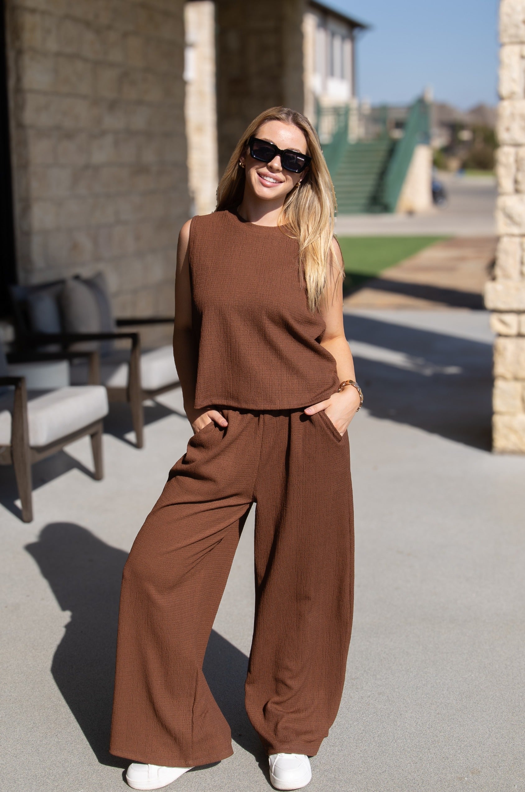 The Oaklee Textured Knit Pants