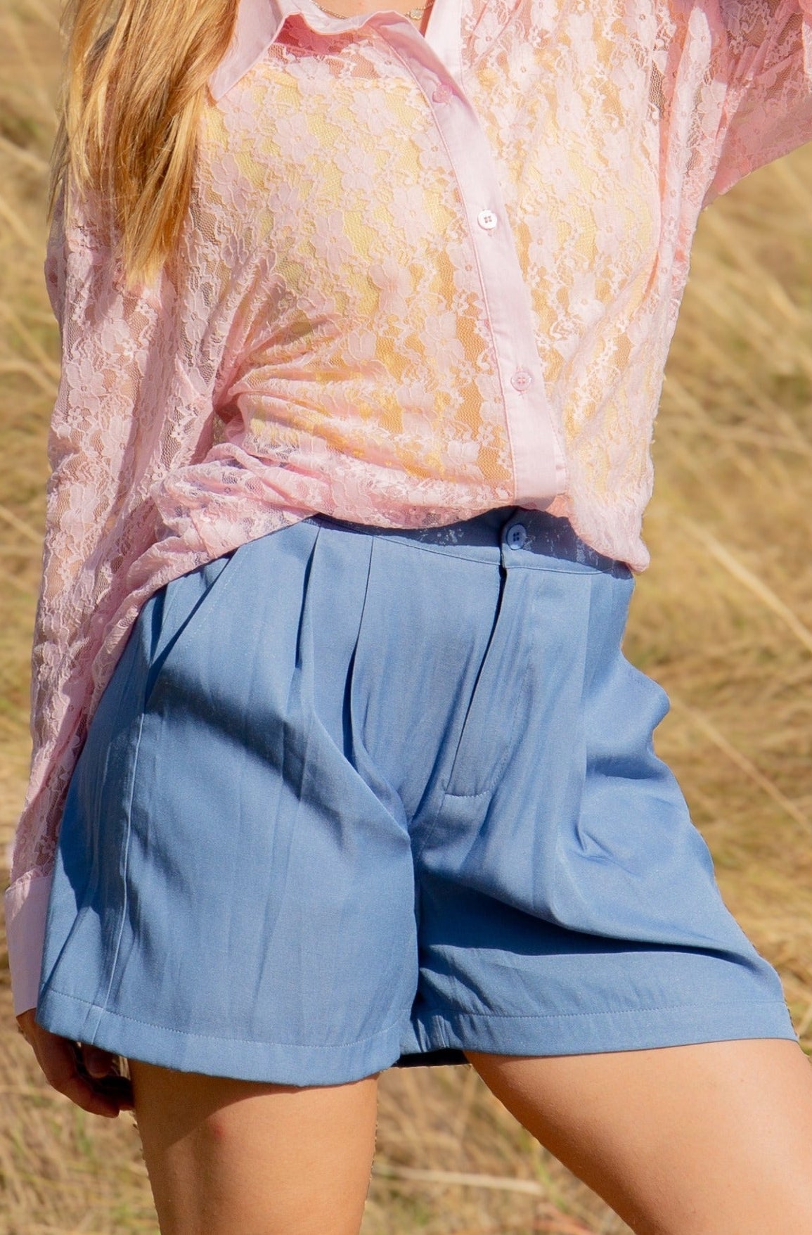 The Clara Chambray Shorts
