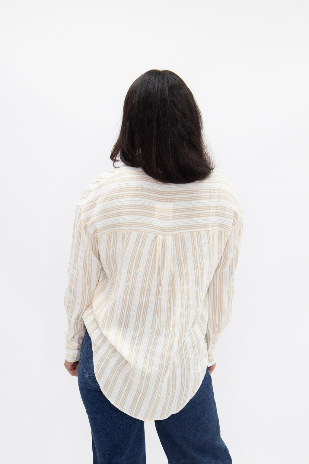 The Striped Kate Button Up Top