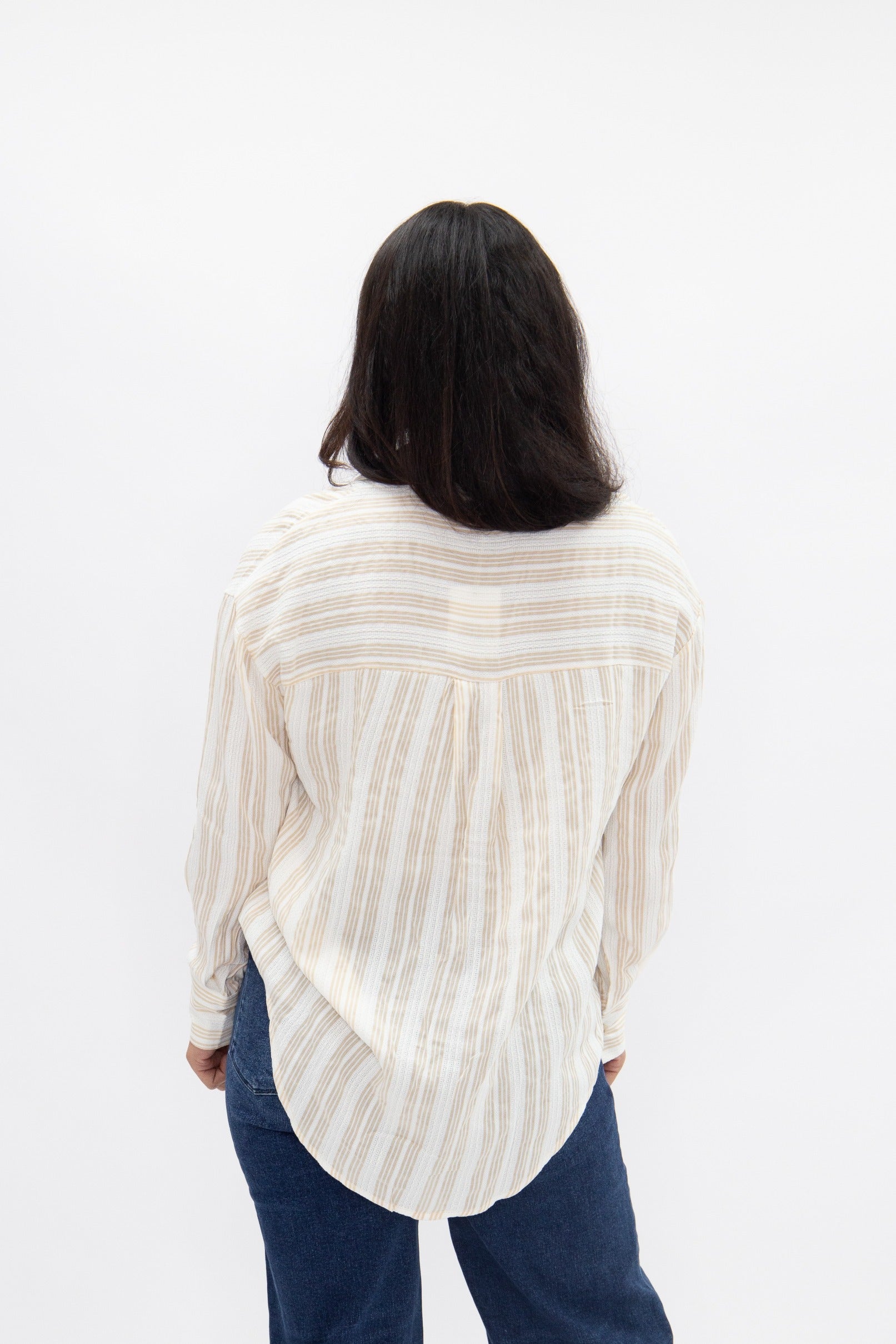 The Striped Kate Button Up Top