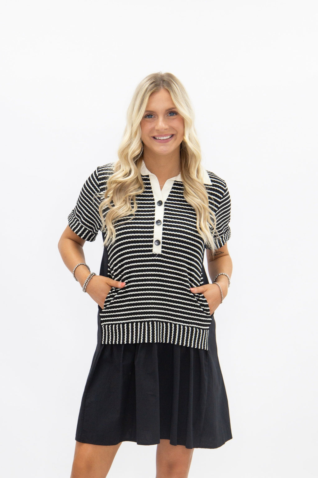 The Blair Striped Polo Dress