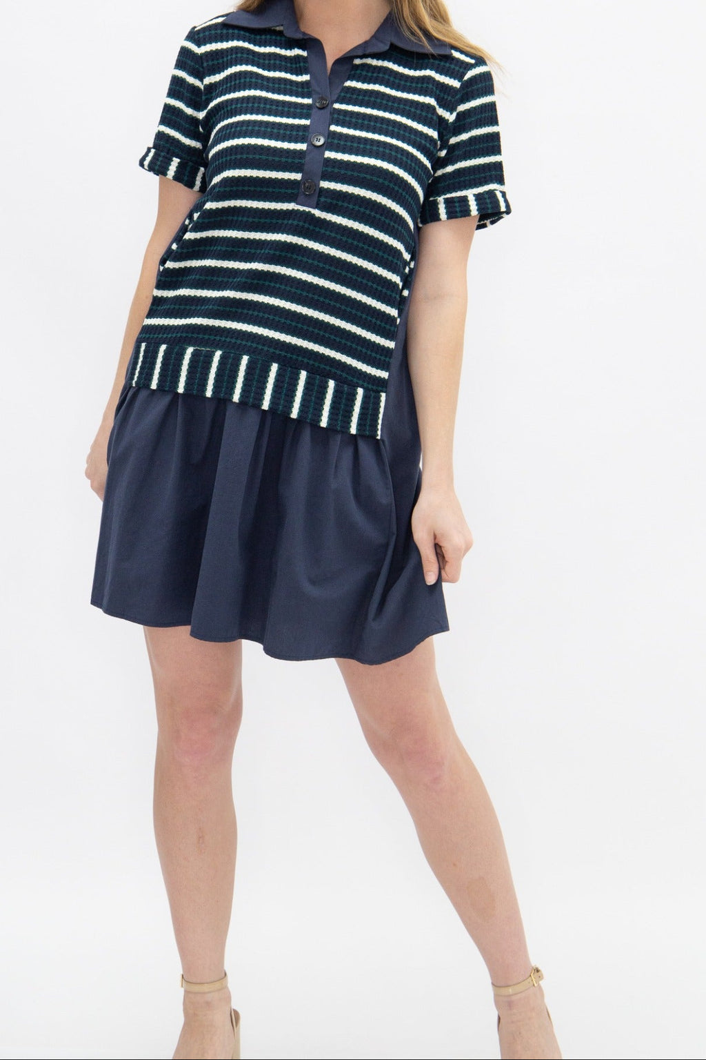 The Collins Striped Polo Dress