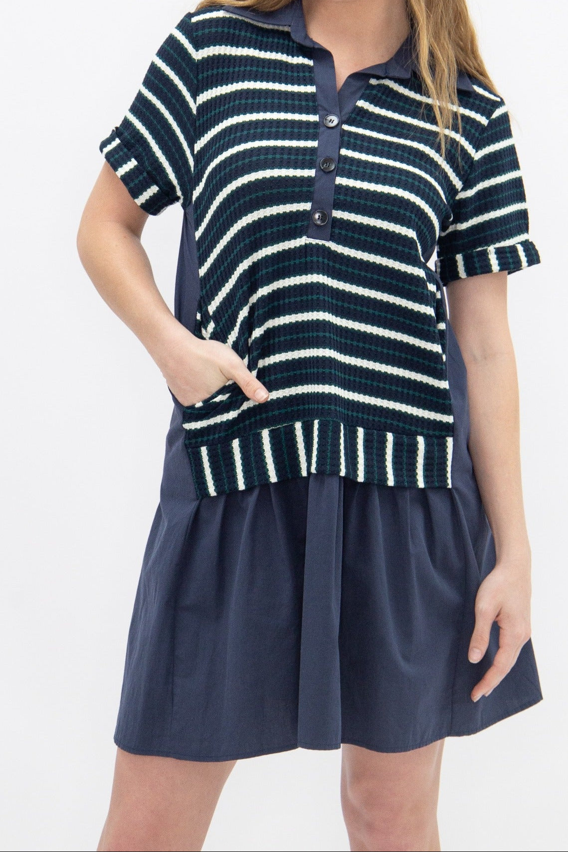 The Collins Striped Polo Dress