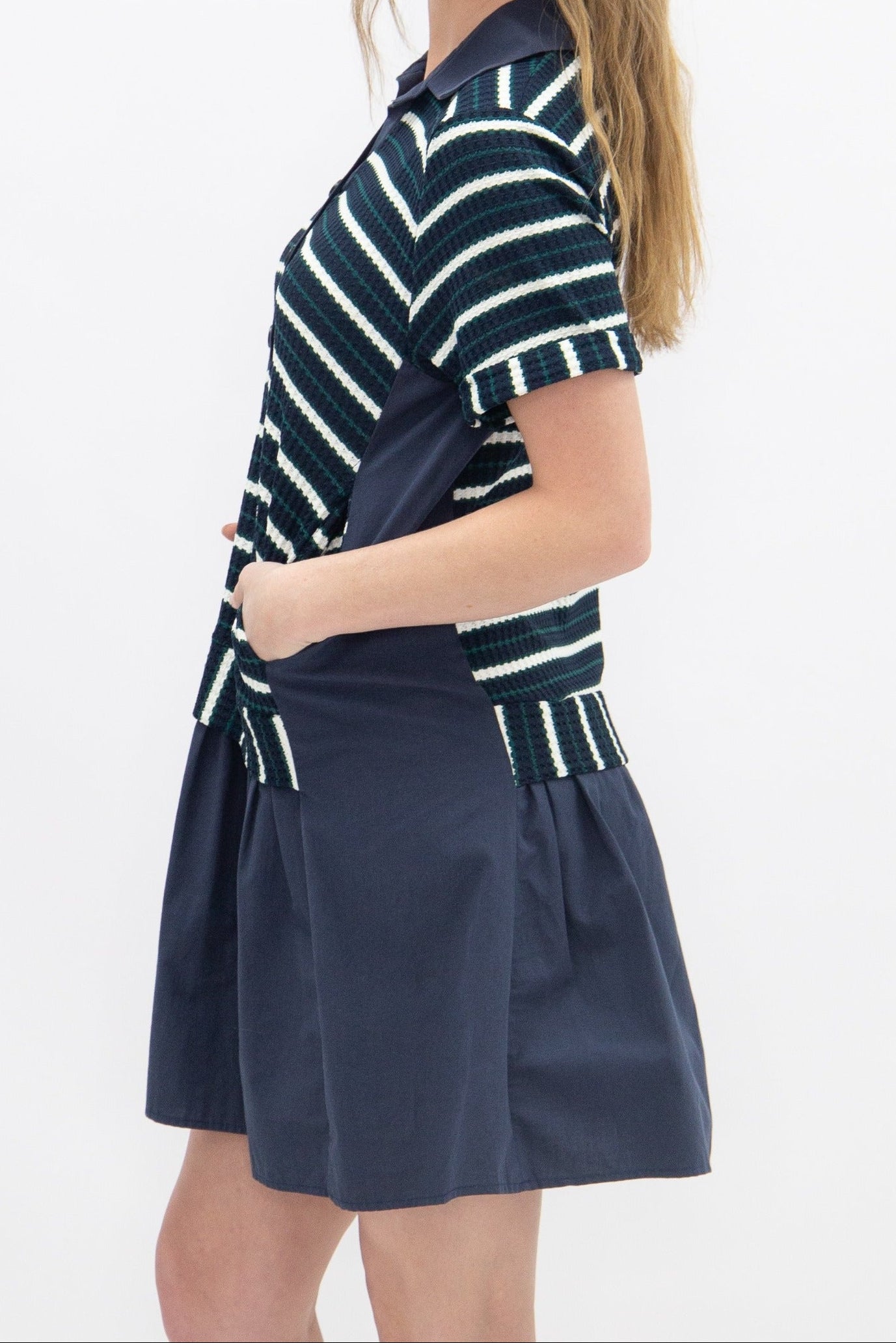 The Collins Striped Polo Dress
