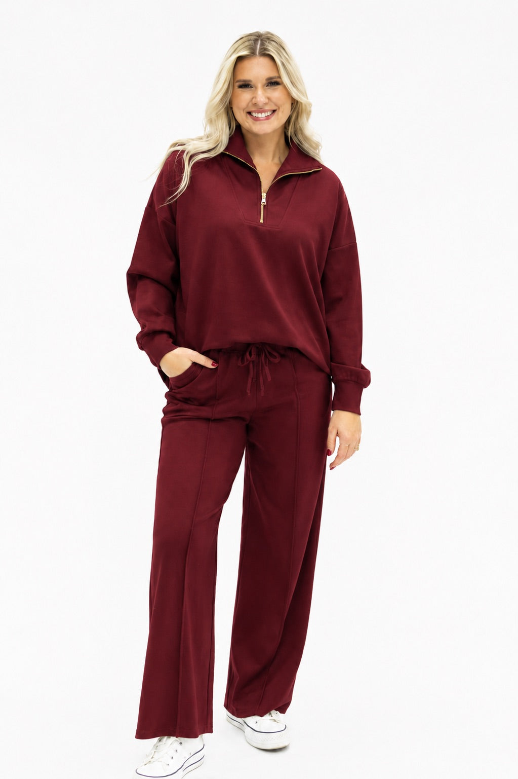 The Wren Butter Soft Quarter-Zip Top