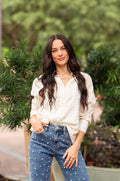 The Striped Kate Button Up Top