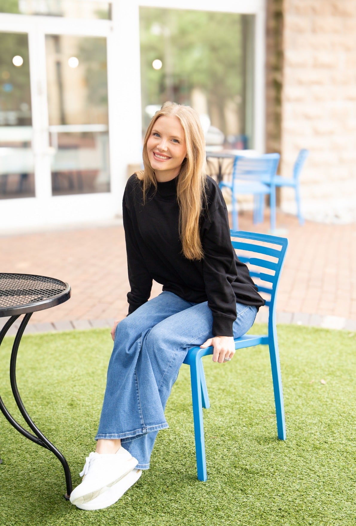 The Kensington Black Mock Neck Sweatshirt