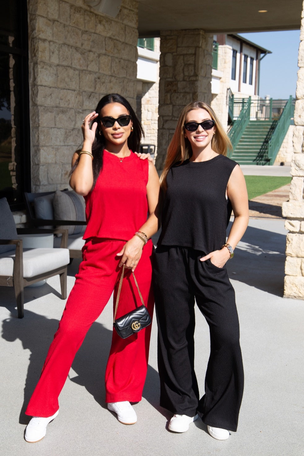 The Hallie Textured Knit Pants