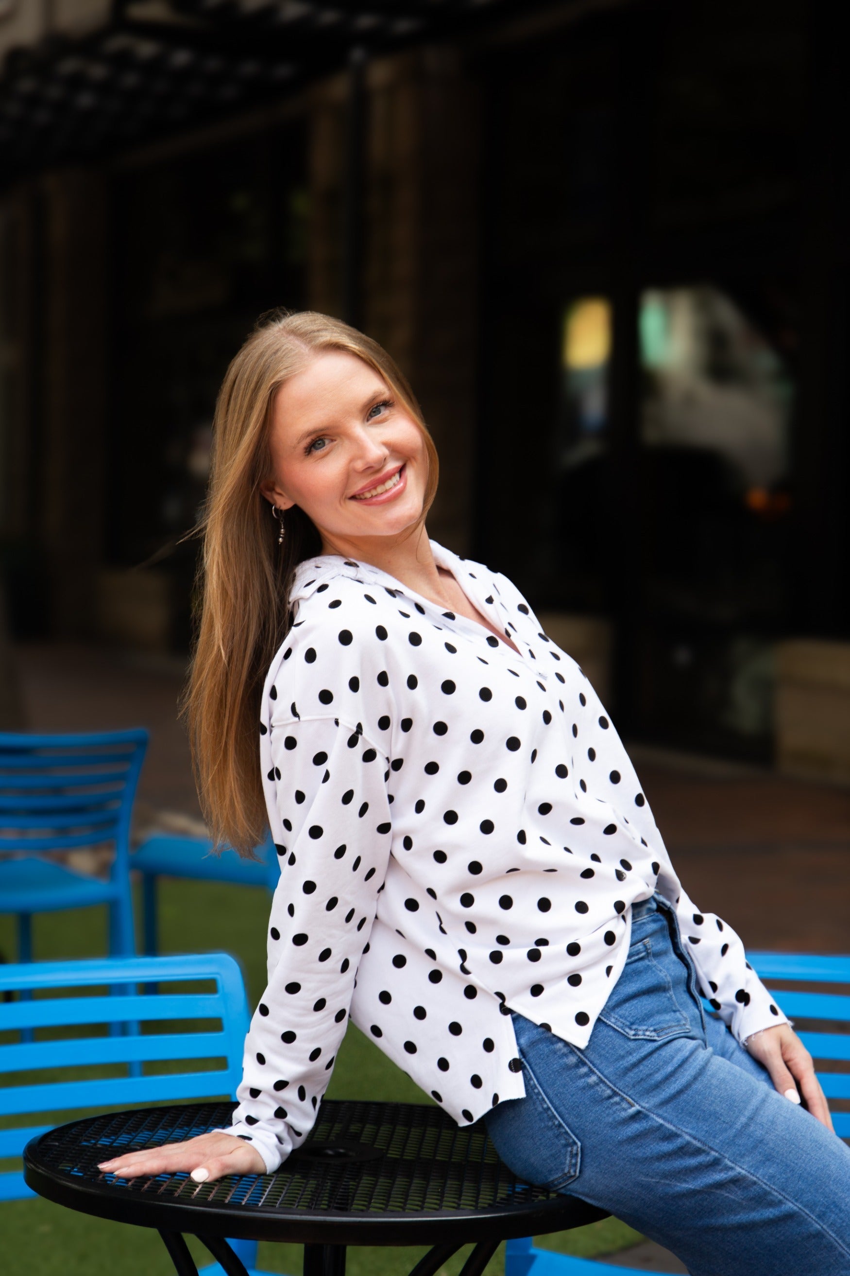 The Winslow Polka Dot Pullover