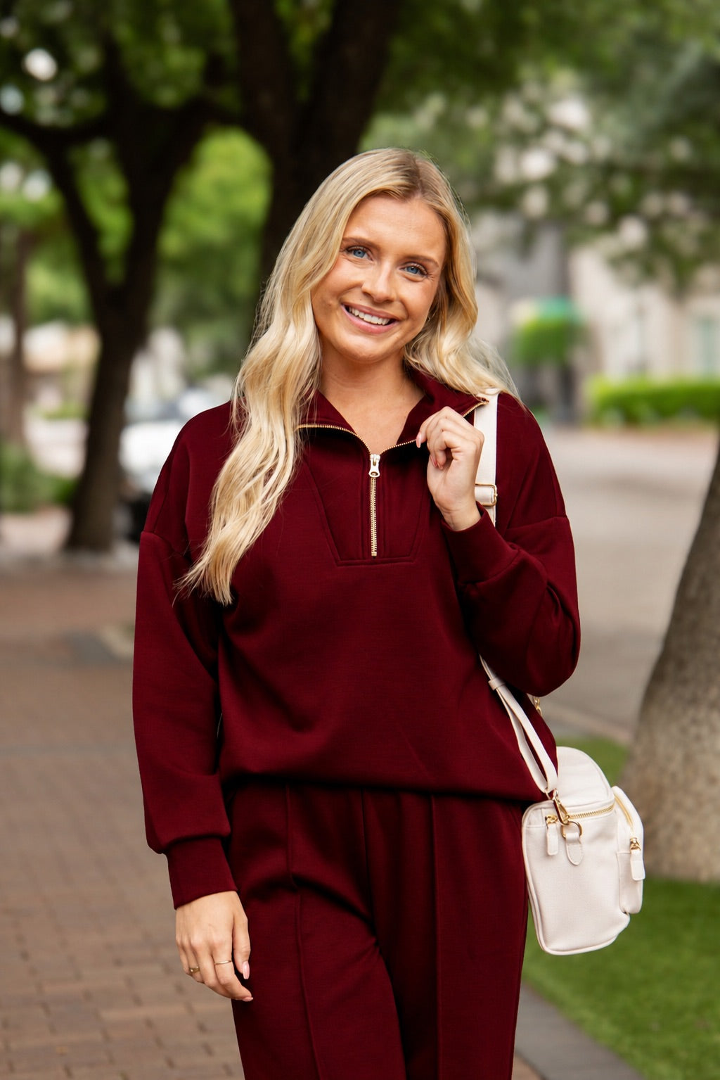 The Marlowe Butter Soft Quarter Zip Top