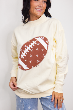 The Sunday Kickoff Football Mock Neck Sweatshirt