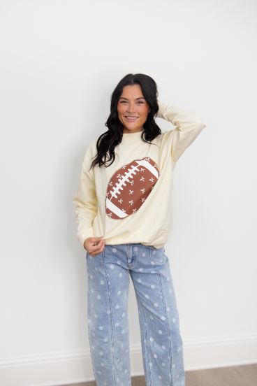 The Sunday Kickoff Football Mock Neck Sweatshirt