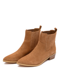 The Elsie Suede Ankle Boot in Tan