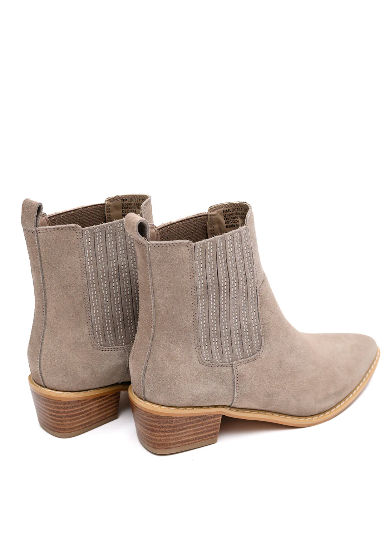 The Lexie Suede Ankle Boot in Taupe
