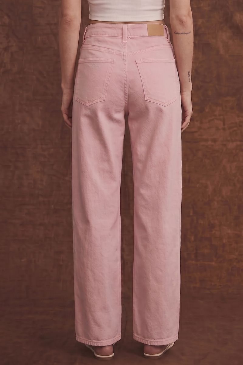 The Dakota Mae High Rise Pink Barrel Jeans