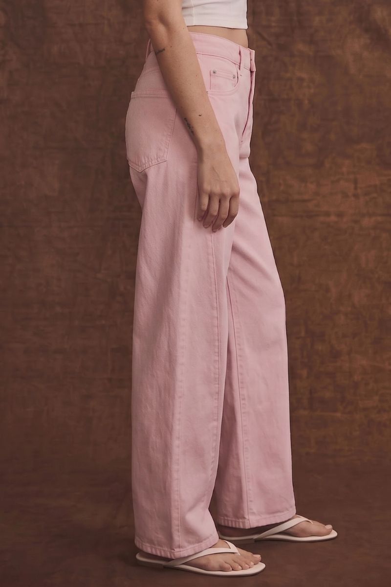 The Dakota Mae High Rise Pink Barrel Jeans