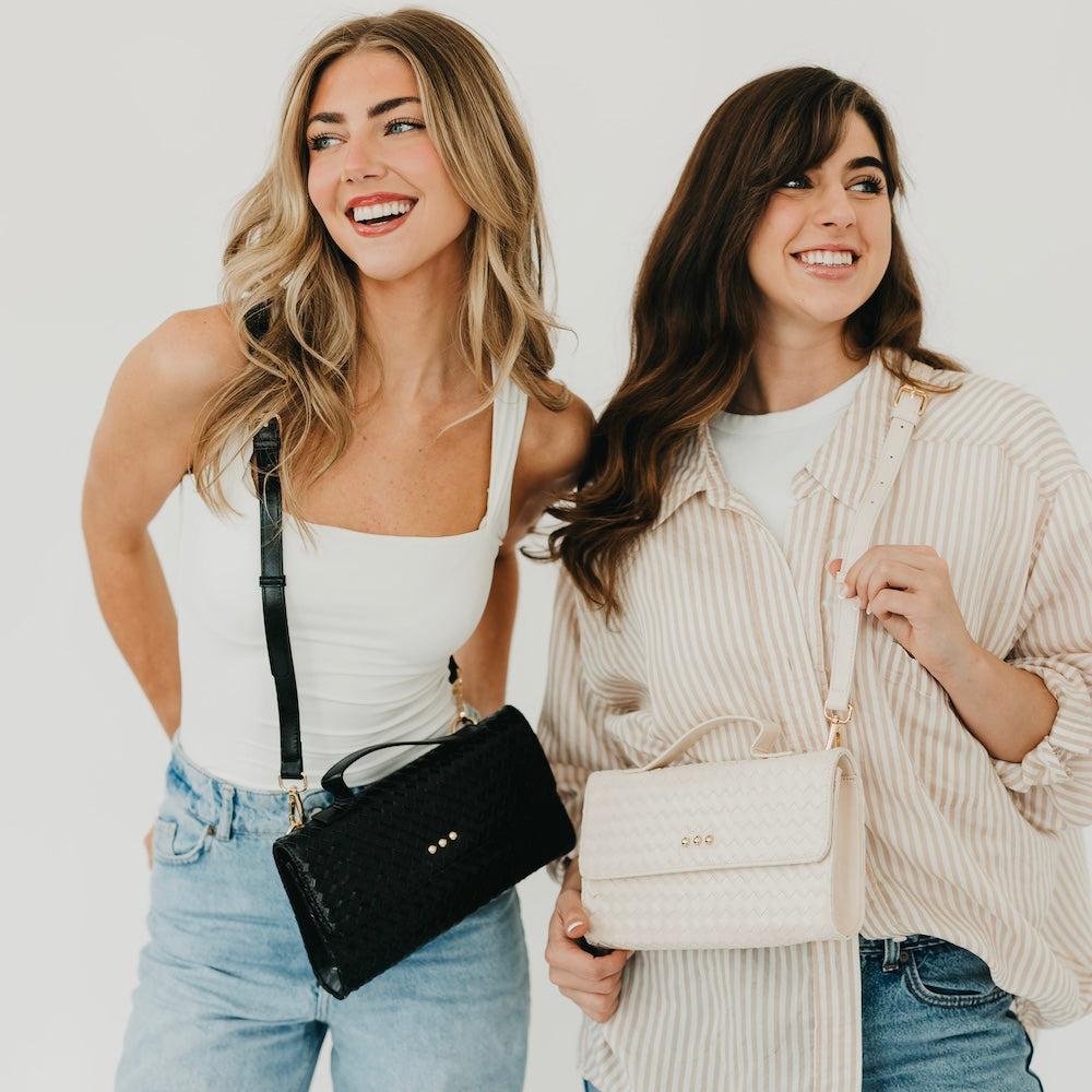 The Urban Foldover Woven Clutch Crossbody