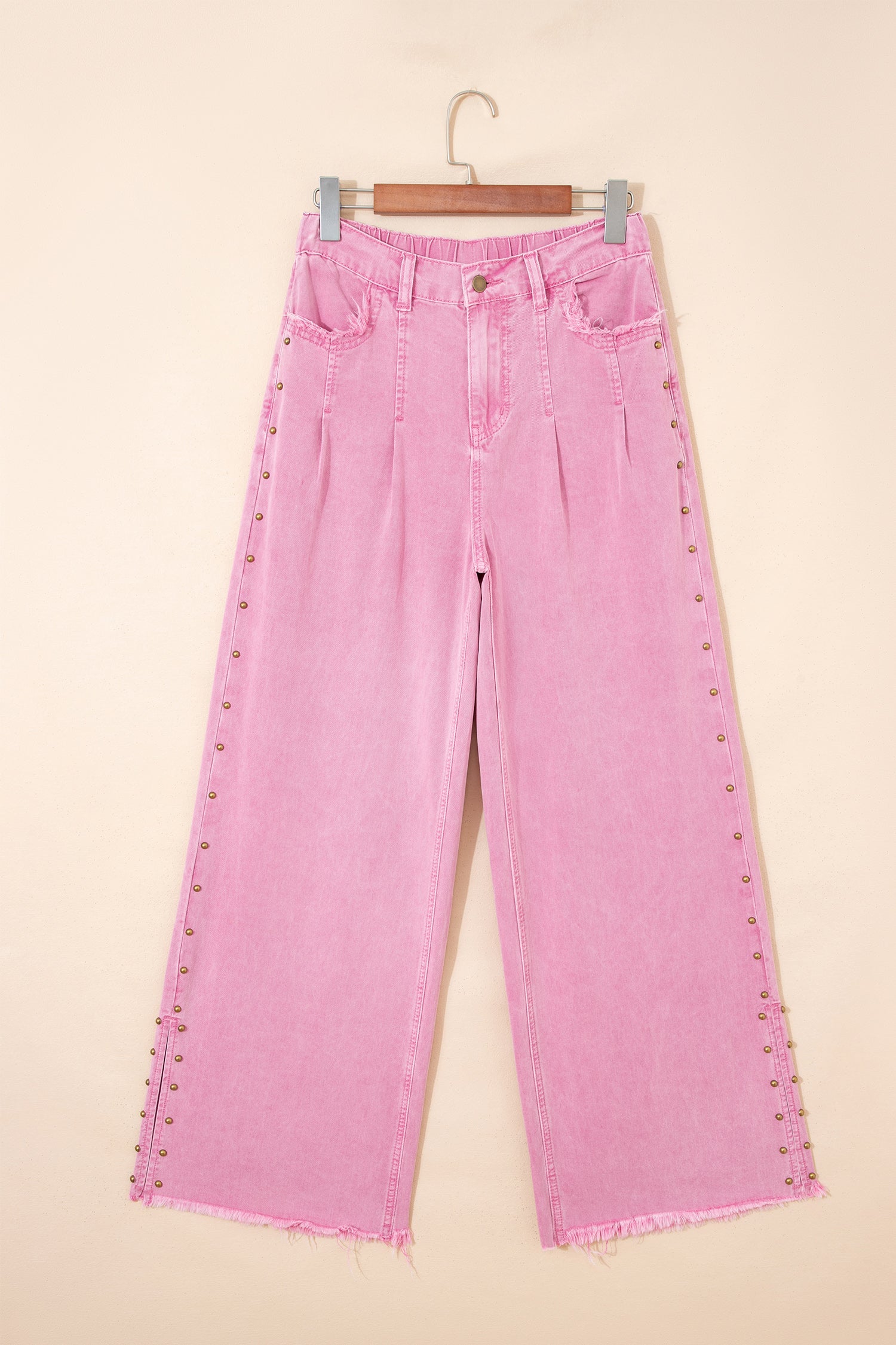 The Blakely Studded Wide Leg Jeans