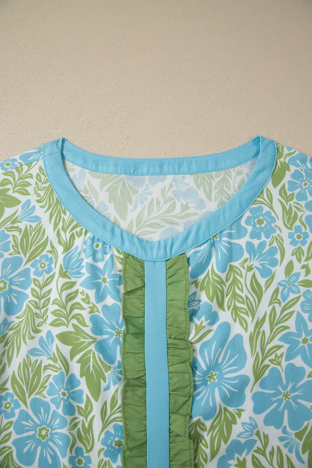 The Addison Rae Floral Ruffle Sleeve Blouse