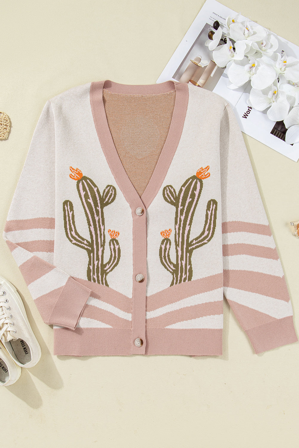 The Willa Western Cactus Cardigan Sweater