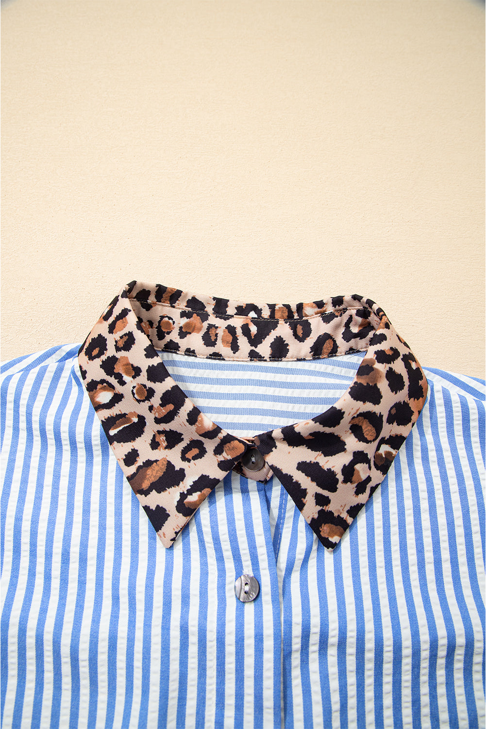 The Blair Leopard Stripe Button Up
