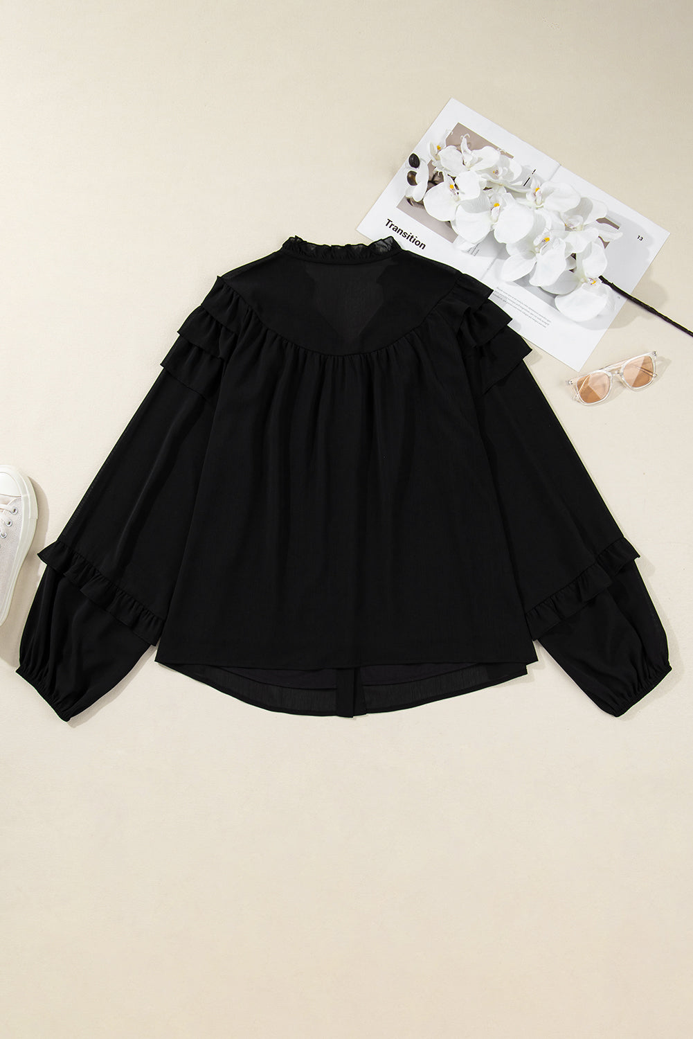 The Mila Ruffle Chiffon Shirt