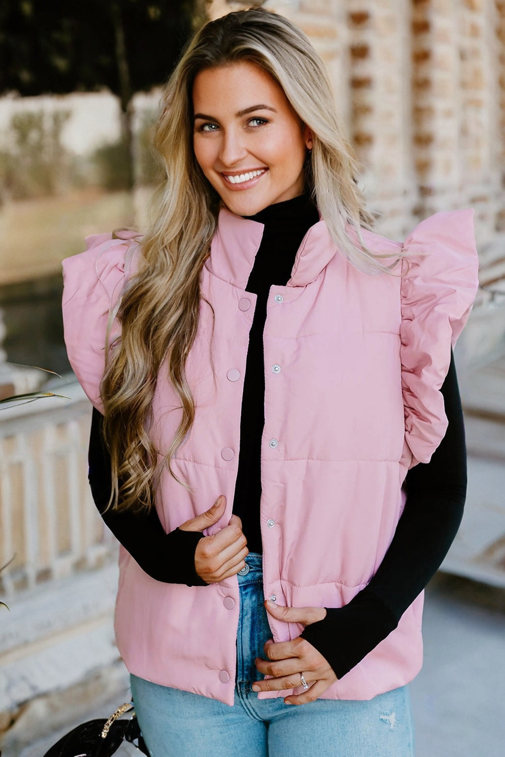 The Harper Flutter Sleeve Puffer Vest