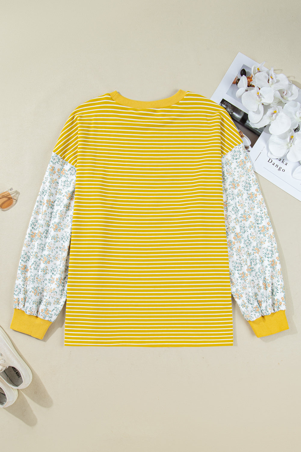 The Ellie Stripe Floral Top