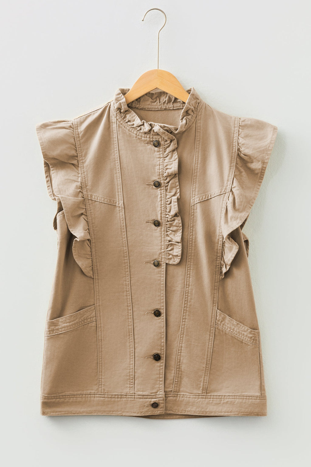 The Oakley Ruffle Sleeve Vest
