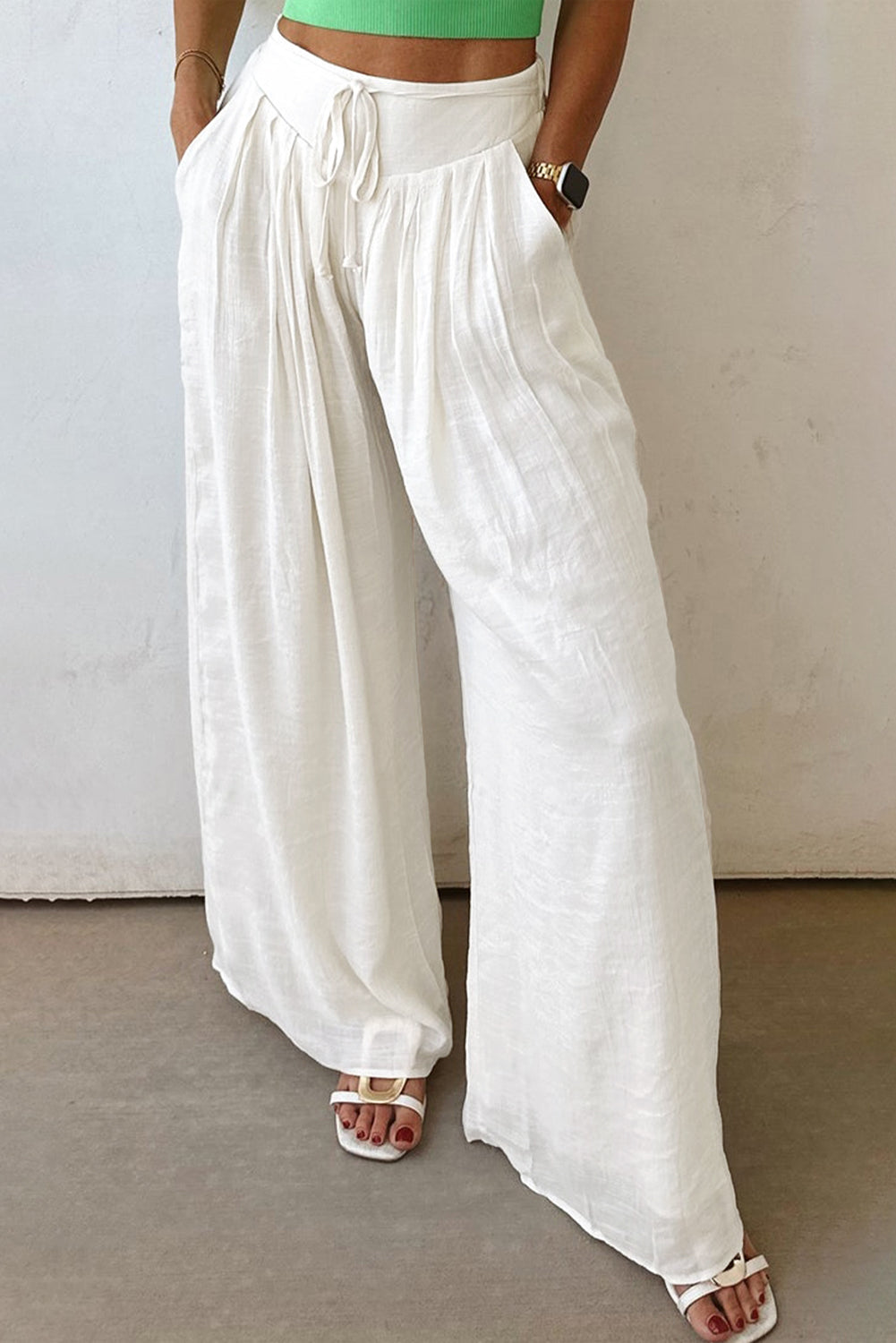 The Collins Ella Pleated Wide Leg Pants