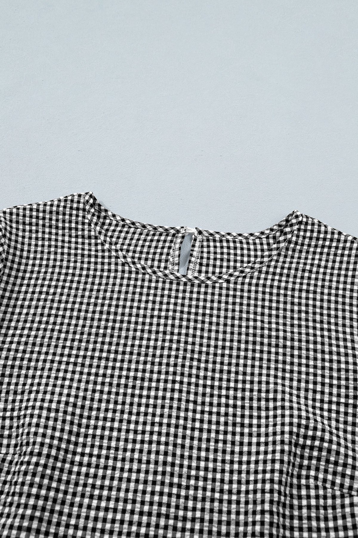 The Colette Gingham Plaid Bow Blouse