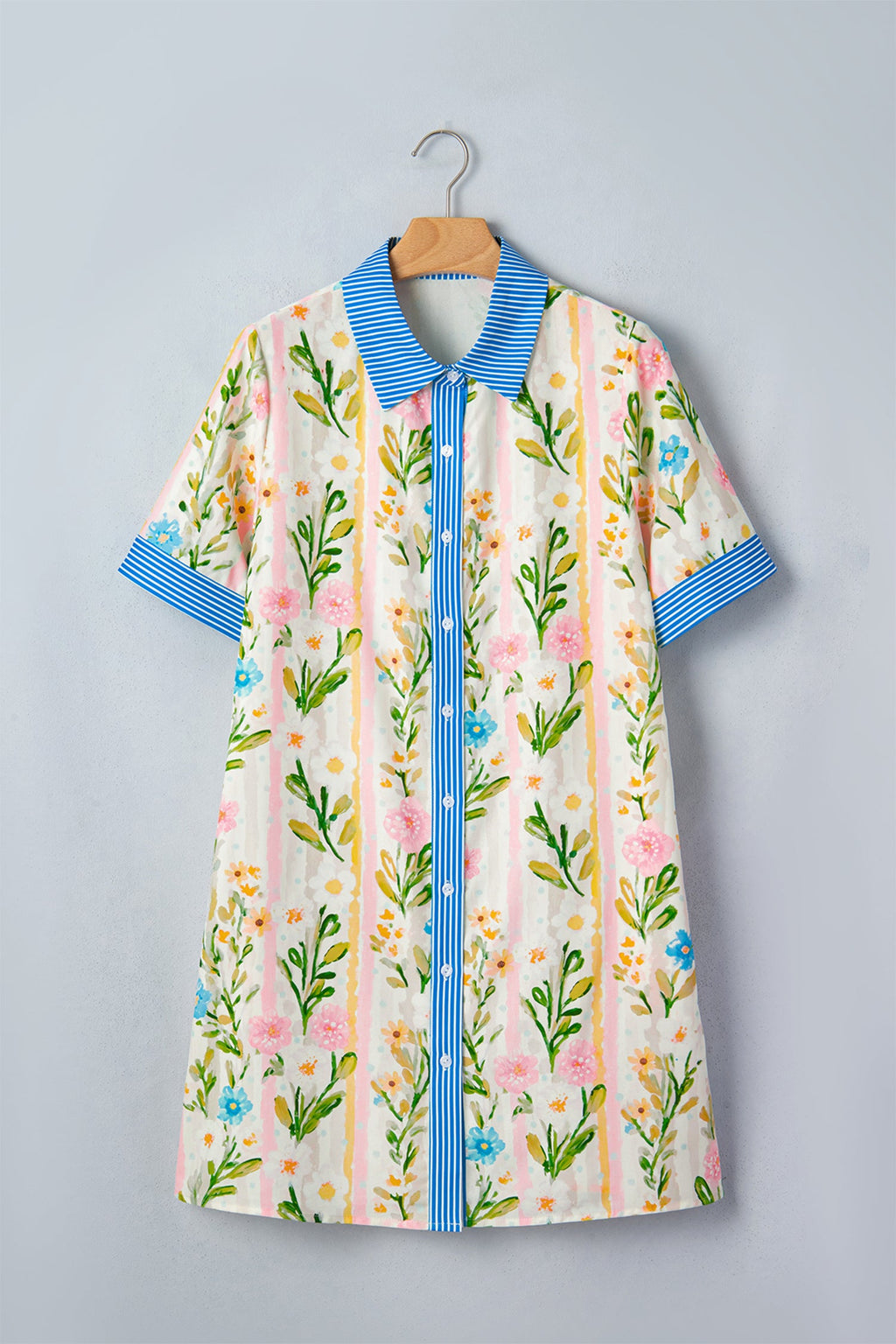 The Dallas Floral  Button Down Dress