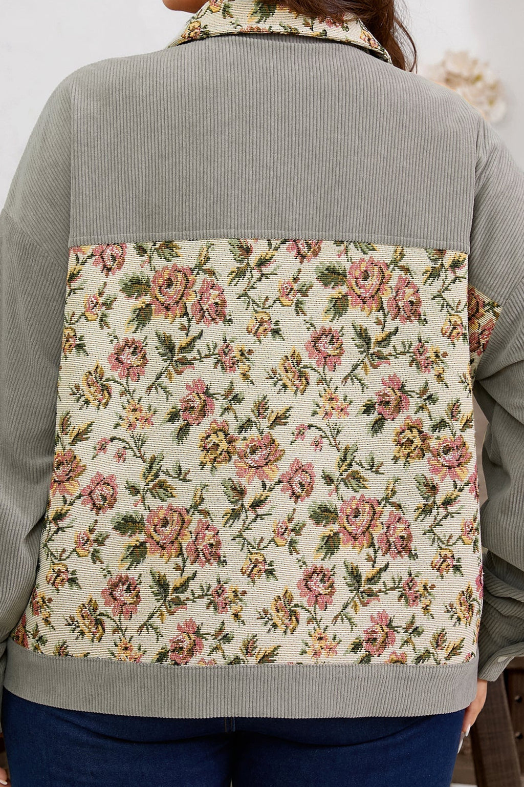 The Brinley Rose Floral Corduroy Jacket