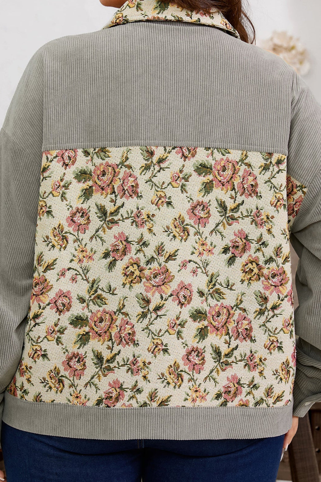 The Brinley Rose Floral Corduroy Jacket